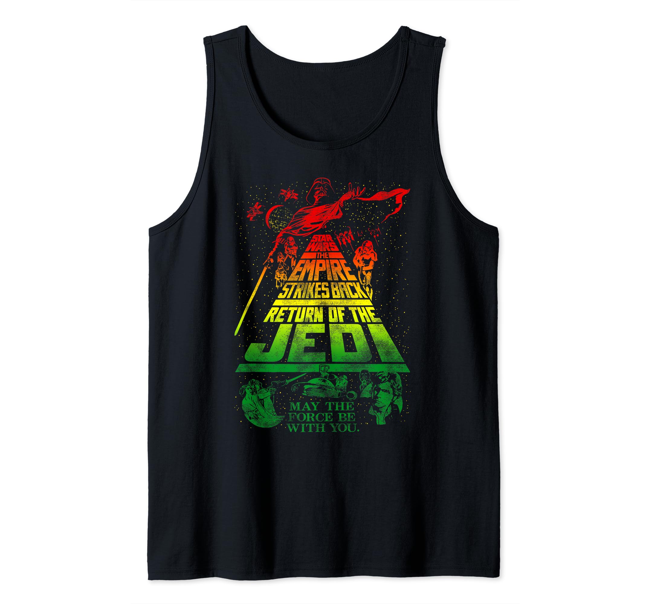 Star Wars Jedi Title Rasta Collage Tank Top
