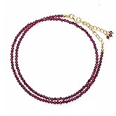 Natural Beaded Gemstone Choker Necklace,Faceted Beads, Birthstone Necklace, Energy Healing Crystal, Gift For Her, 925 Sterling Silver Jewelry 18 Inch