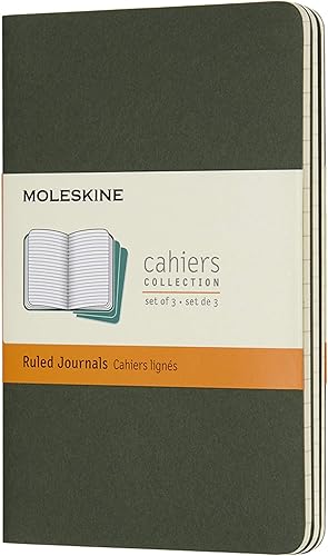 Download Moleskine - Cahier Journal - Ensemble de 3 Carnets avec Pages Ligné - Couverture en Carton et Piqûres de Coton Apparentes - Couleur Myrte - Taille Format de Poche 9 x 14 cm - 80 Pages PDF