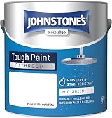 Johnstone's Bathroom Paint Brilliant White Mid Sheen 2.5L Stain Blocker