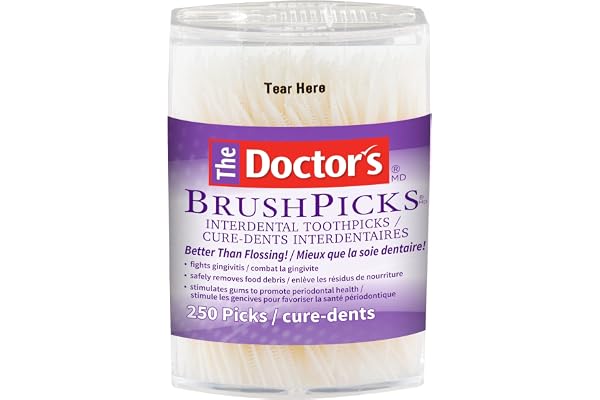The Doctor's Brush Picks Interdental Toothpicks - 250 CT - For Improvement In Oral Health