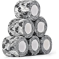 3 Pack Camo Cling Tape - Self-Adhesive Wrap For Concealment & Grip (White Camo)