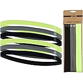 Tough Headwear Thin Elastic Headbands for Men - Sports Hair Head Band for Women & Men - Non Slip Mens Workout Headband - Runn