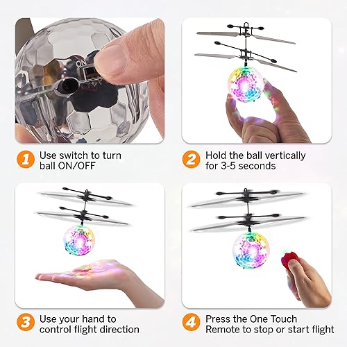 Force1 Orbiter Flying Orb Ball Toy Hand Operated Spinner Drones