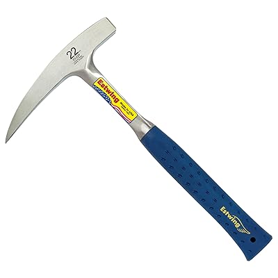 Estwing Rock Pick - 22 oz Geological Hammer with Pointed Tip &amp; Shock Reduction Grip - E3-22P