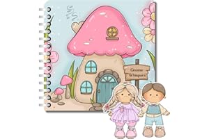 Spring Acorn Paper Doll Set – Gnome Whispers Fold-Out House with 2 Dolls & 56 Accessories – Reusable Clothes – Creative Dress-Up Play (21×21cm Book, 10 cm/3.9 in Dolls)