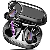Wireless Earbuds Bluetooth 5.4, 50H Playtime Sport Earphones with Earhooks | HiFi Stereo Bluetooth Hearphones with ENC Noise Cancelling Mic, IPX7 Waterproof Over the Ear Buds for Gym/Running/Workout