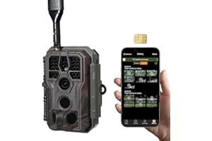 GardePro X50 Trail Camera Cellular, Full Video Preview, No-Glow IR, Game Cameras with 0.1s Trigger Speed, 100ft Night Vision, H.265 1296p, Send Pictures to Your Cell Phone