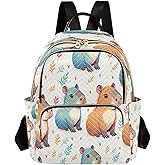 ALAZA Cute Capybara Mini Backpack Purse for Women Travel Bag Lightweight Shoulder Bag Fashion Daypack