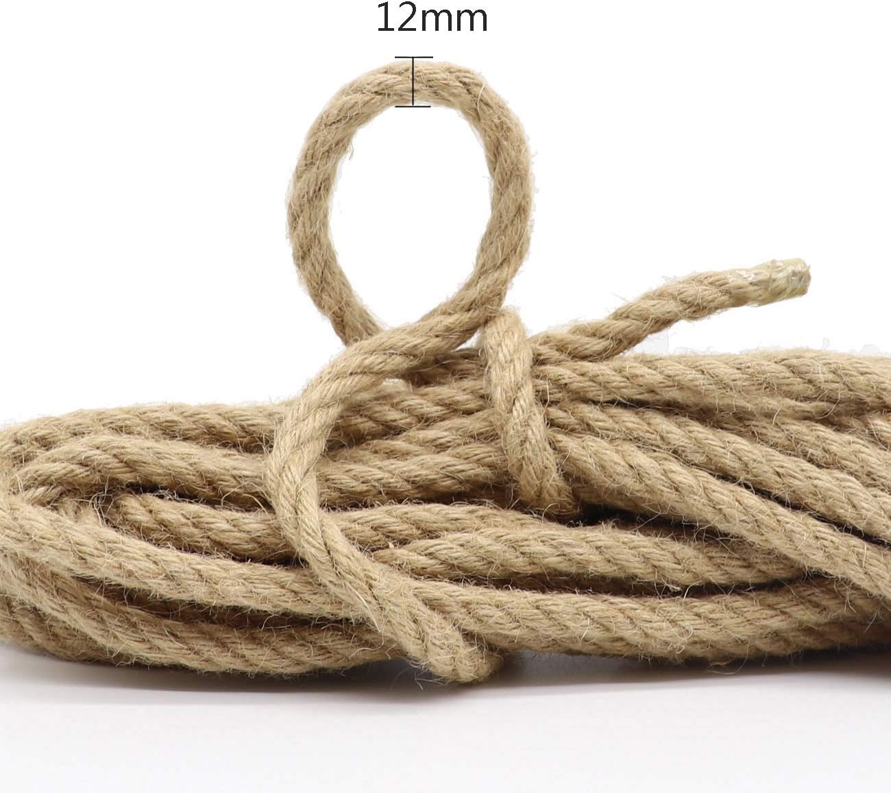 KuTi Kai Natural Hemp Cord Ropes and Strong Jute Rope Sash,Multi Purpose Utility Sisal Twine Rope (12mm-10M(32ft)) - Image 4