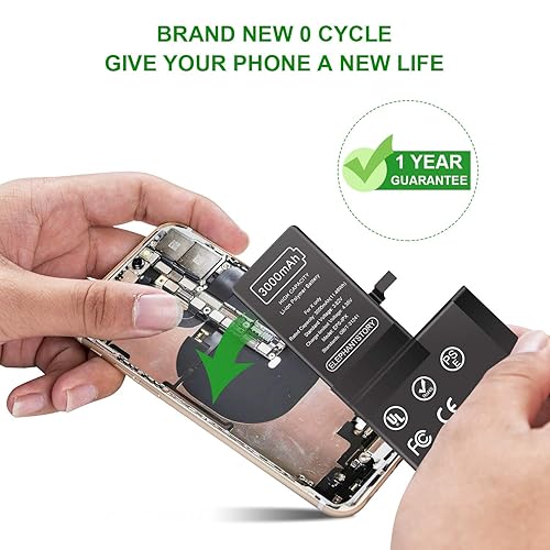 Battery for iPhone X, 3000mAh High-Capacity Replacement Battery