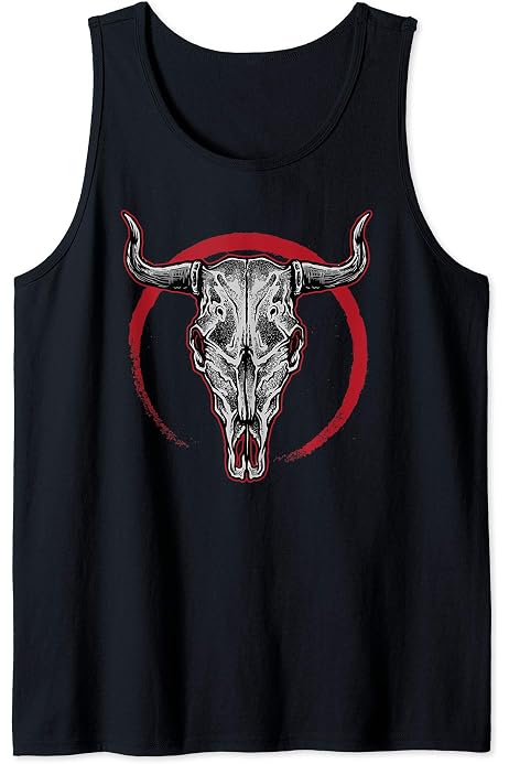 bull skull tank top