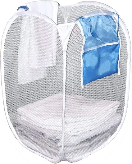 Clorox - Cesta para la Colada Redonda de Malla, Cuadrado, Blanco, 1