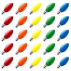 Brightown C7 Christmas Replacement Light Bulbs 50