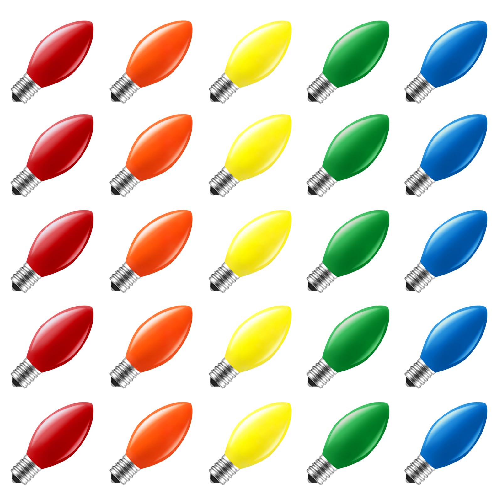Brightown C7 Christmas Replacement Light Bulbs 50