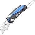 Sheffield 12125 Mini Utility Knife, Lock Back, Quick-Change Razor Blades, 6 Blades, Compact and Lightweight