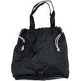 Victoria's Secret Packable Duffle Tote Bag, Black Subtle Logo