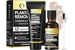 MEOLY Plantar Wart Remover Set: Maximum Strength Salicylic Acid Plantar Wart Remover 12 Thick Cushioning Pads