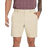 M MAELREG Men's Golf Shorts with 8 Pockets 7" Inseam Water Resistant Quick Dry Flat Front Dress Shorts for Casual Work Travel