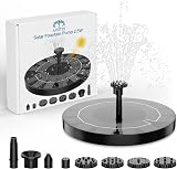 AISITIN Solar Fountain Pump 2.5W with 6 Nozzles for Bird Bath Garden Pond view 6