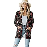 Jndtueit Christmas Women's Cardigan Sweaters Open Front Long Sleeve Cardigans Dressy Trendy Casual Jacket Coat Drape Dusters