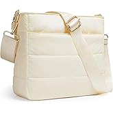 LOTEZAVA Cross Body Purses for Women Lightweight Quilted Puffer Tote Bag Casual Hobo Nylon Shoulder Handbag Travel