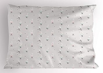 Amazon Com Lunarable Rabbit Pillow Sham Bunny Girls On Swing
