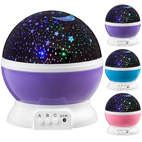 Goods & Gadgets Next Generation 360° LED Starlight, Sternenlicht Projektor Sternen Einschlafhilfe Baby Nachtlicht für Kinder 