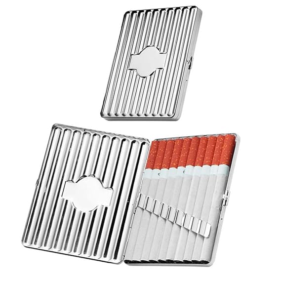 Zigarettenetui Frankfurt 10,5x8,5x1,5 cm Silber Plated Versilbert in Premium Verarbeitung