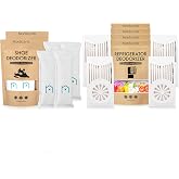 NonScents Shoe &amp; Refrigerator Deodorizer Bundle - 2 Pack (4 Count) Shoe Odor Eliminator &amp; 4 Refrigerator Deodorizer - Powerful, Reusable Odor Absorbers for Shoes, Fridge, Closets - Unscented Freshness