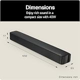 LG SQM1 Bluetooth Compact All-In-One Soundbar 2.0 40W view 2