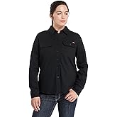 Timberland PRO Women's FR Cotton Core Flame Resistant Button Front Shirt, Black, Medium