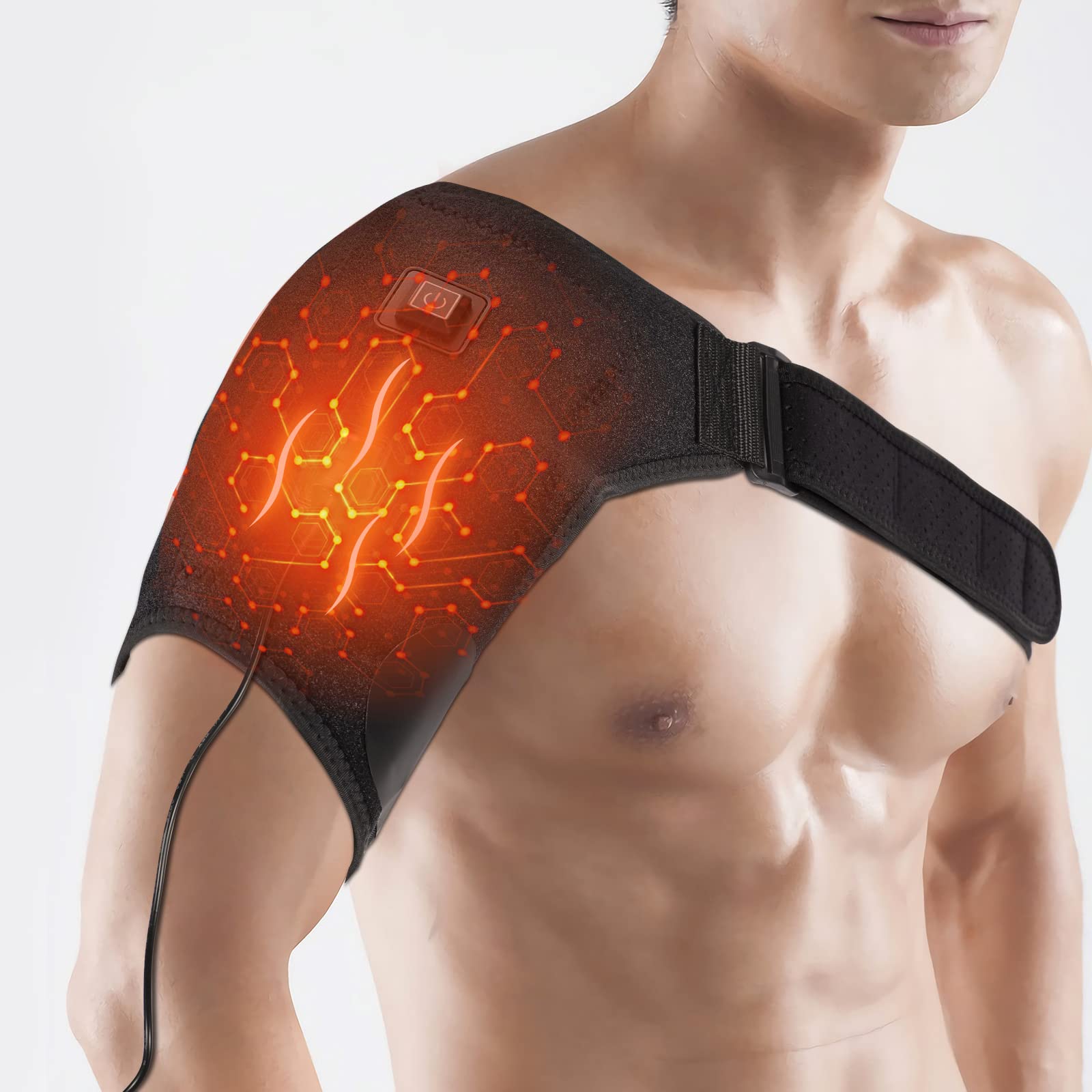 Photo 1 of Shoulder-Heating-Pad-Heated-Wrap - 3 Heat Settings Heating Pad for Shoulder,Suitable for Relieving Muscle Pain,Tendonitis Periarthritis
