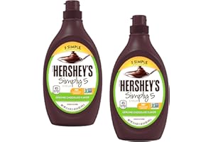 Hershey Simply 5 Chocolate Syrup - Pack of 2 - Smiling Sweets - Only 5 Ingredients - Genuine Chocolate Flavor - No High Fructose Corn Syrup - Stock Up Today