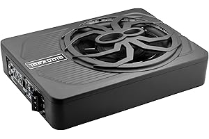 Slim subwoofer underseat with amp Active Powered Car- 800, Low Profile, 10" Inch Subwoofer, Remote Subwoofer Control, Built i