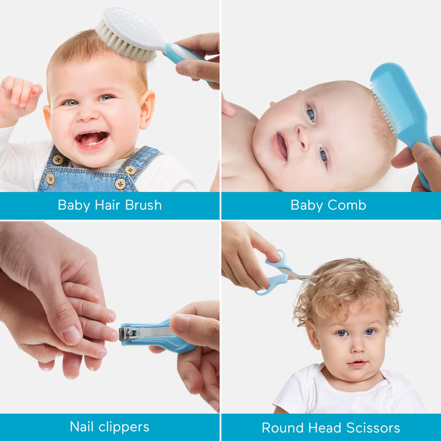 Lupantte Baby Healthcare and Grooming Kit, 24 in 1 Baby Electric Nail Trimmer Set, Nursery Care Kit, Toddler Nail Clippers, Medicine Dispenser, Infant Comb, Brush, Baby Care Products