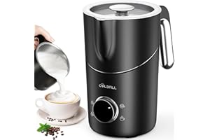 Milk Frother and Steamer, COLDFILL 8-in-1 Electric Frother for Coffee, 400ml Large Capacity Detachable Milk Steamer, Automatic Warm and Cold Foam Maker, Quiet, Dishwasher Safe, Easy to Clean