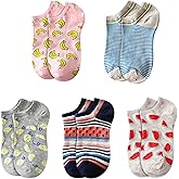 Glamorstar Women Socks Cotton No Show Low Cut Socks Ankle Sock 5 Pack