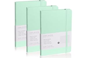EMOMAS Lined Journal Notebook, 3Pack(Eggshell Green), 160 Pages, Medium 5.7 inches x 8 inches - 100 gsm Thick Paper, Hardcover