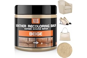 NIUB Leather Recoloring Balm Leather Color Restorer Scratch Repair Leather Cream for Furniture Couches Car Seats Shoes Bags Leather Dye and Restorer Restores Faded and Scratched Leather-Beige