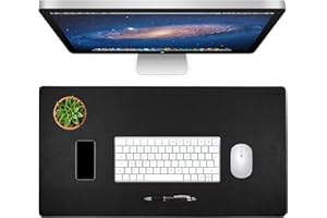 Nivo Home Premium Leather Desk Mat – 35.5″ x 17.5″ Waterproof Desk Pad, Large Non-Slip Work Surface with Stitched Edges for O
