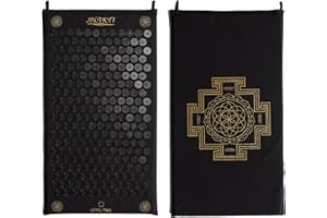 ShaktiMat Classic Acupressure Mat Level 2 Intensity in Shakti Black, Relieves Stress & Tension, Promotes Relaxation & Focus | Similar to Acupuncture, No Needles Required | FSA/HSA Eligible