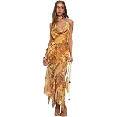 Princess Polly Women's Lyanna Halter Cowl Neck Maxi Dress Multi