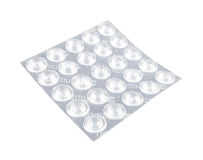 Naths Hardware® | Elastikpuffer transparent selbstklebend 25 Stück | Anschlagpuffer 8mm | Gummi Türpuffer | Möbelpuffer Schut
