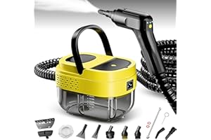 FLGOCEXS Steam Cleaner,15s Heat-Up,1.6L Tank,3-Level Adjustable Handle,2500W Steamer for Cleaning,Portable Steamer for Cleaning with 16PCS Accessories,Steam Cleaner for Home,Car,Dirt,Grease,Grout,Tile,Couch
