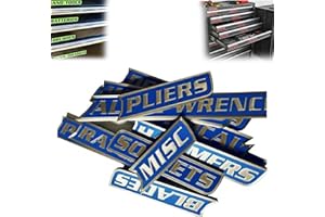 12 Pack of Magnetic Toolbox Labels,3D-Printed Tool Box Labels, Reusable Magnet Tags for BoxDrawers,Quick Identifying Toolbox 