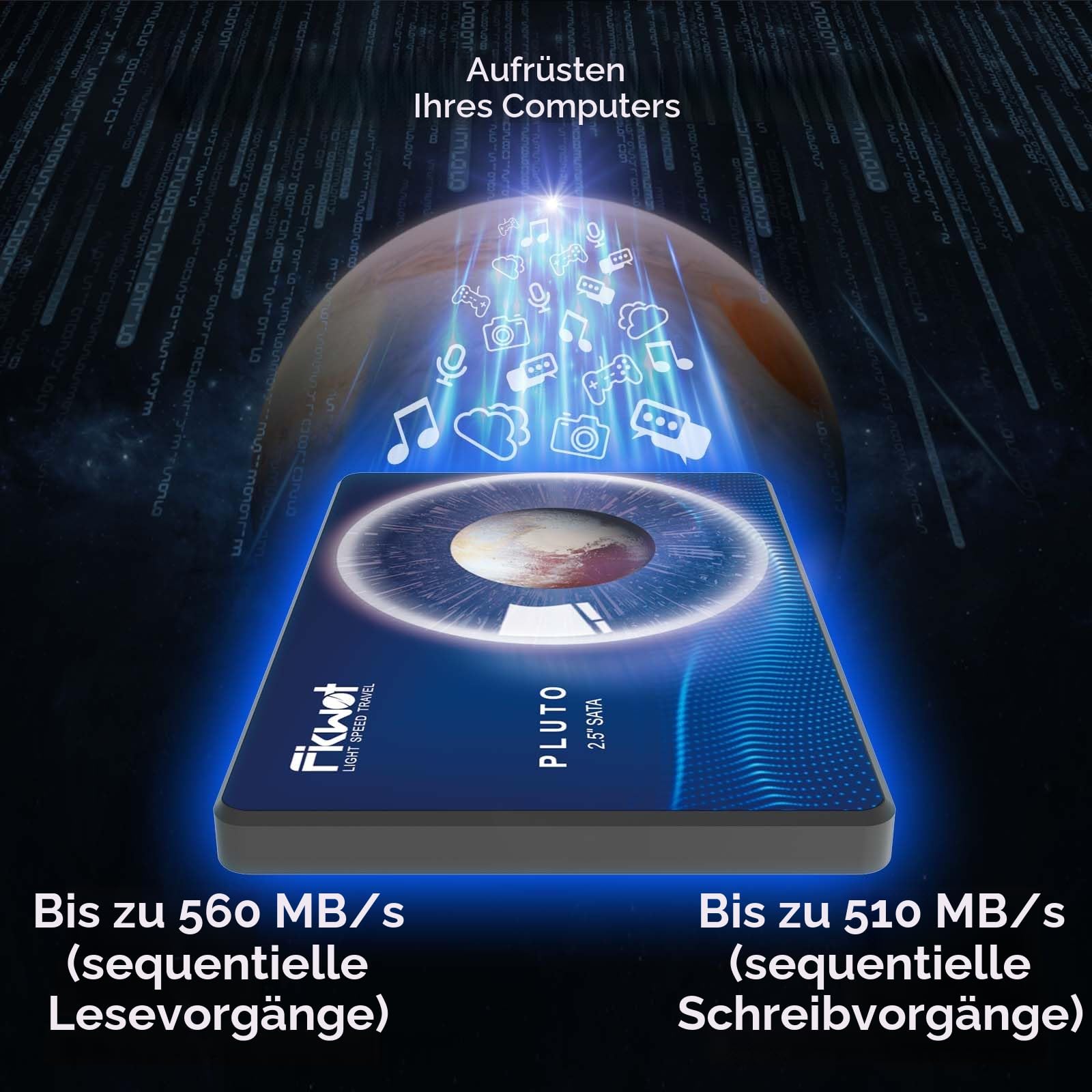 Fikwot FX815 1TB 3D NAND 2,5 Zoll SATA III Interne Solid State Drive – 6Gb/s Interne SSD, 560MB/s Lesen, schnelle Festkörper-Laufwerk für Laptop und Desktop 2