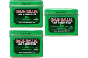 Bag Balm Vermont's Original Hand Moisturizer, Hand Balm for Dry Skin, Cracked Hands, Heels & Dry Hands Treatment, For Dogs and More Ointment, Lotion - 8oz Tin, 3 Pack