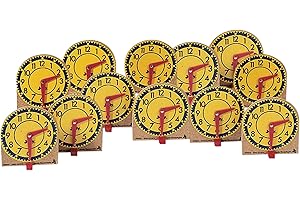CARSON DELLOSA EDUCATION Judy Instructo Mini-Clocks - 4 1/8 x 4 inches - Set of 12, Size 6