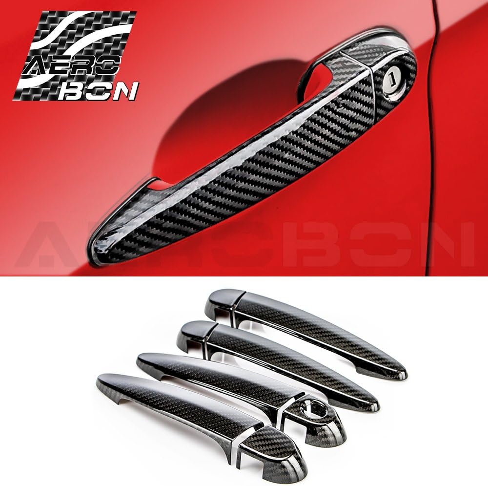 4pcs Real Carbon Fiber Door Handle Cover Trim Strips For F20 F21 E90 E91 F30 F31 F36 E84 X 1 F25 X 3 F26 X 4 E70 X 5 E71 E72 X 6